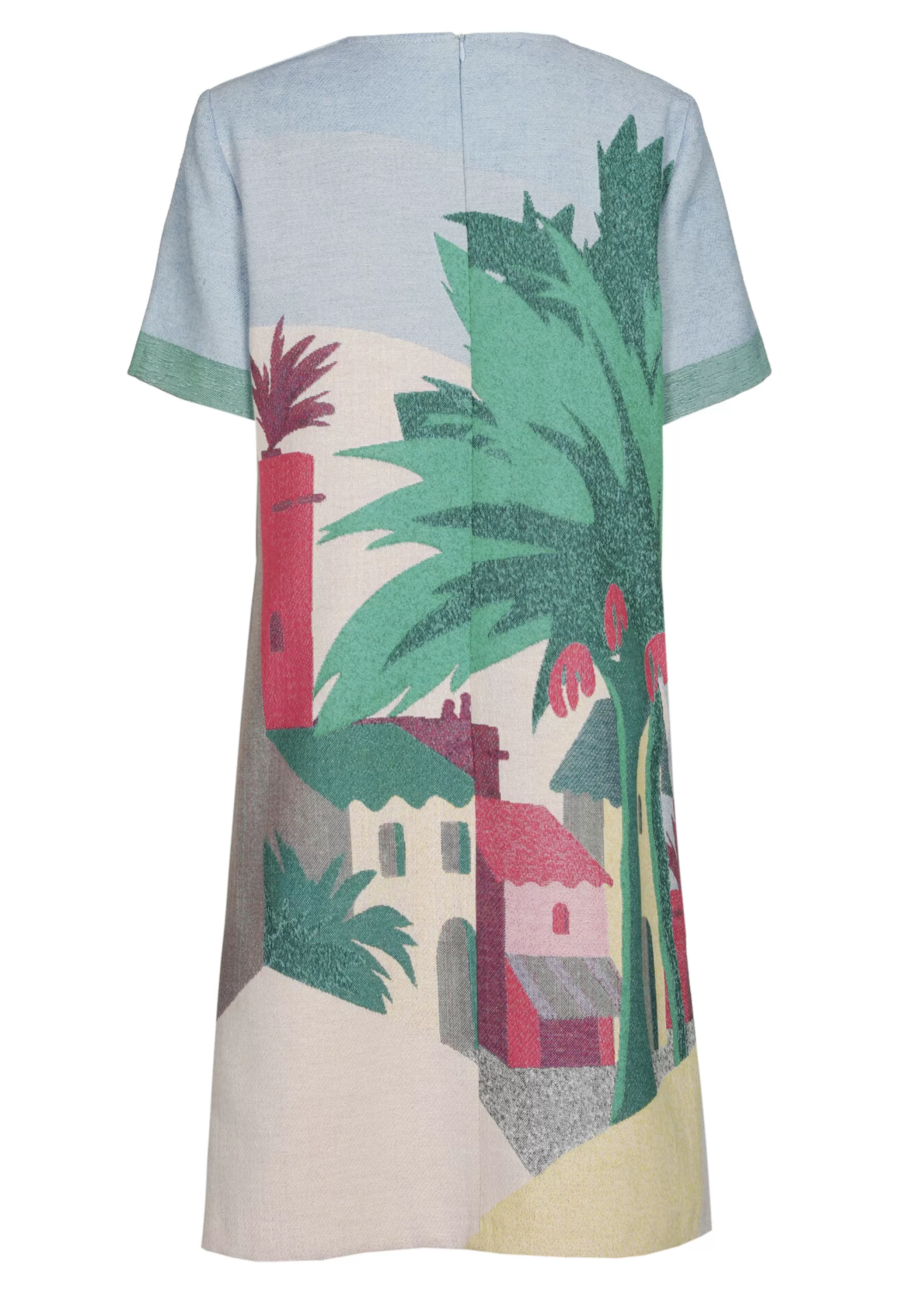 Caroline Biss Jurken*1152-69 / Rechtvallende Jurk In Katoen Met Allover Print