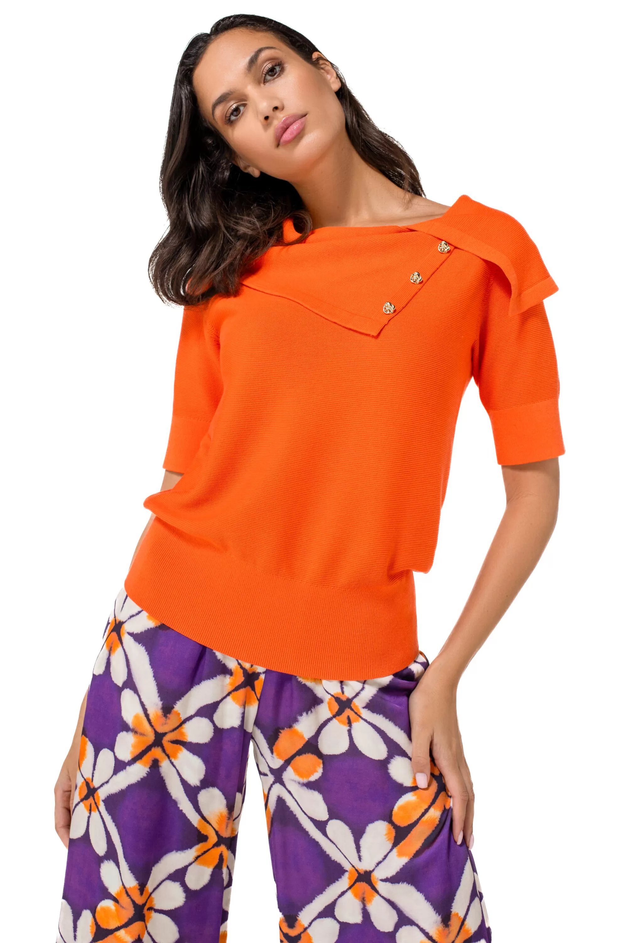 Caroline Biss Pulls*1245-54 / Elegante Fijn Gebreide Pull