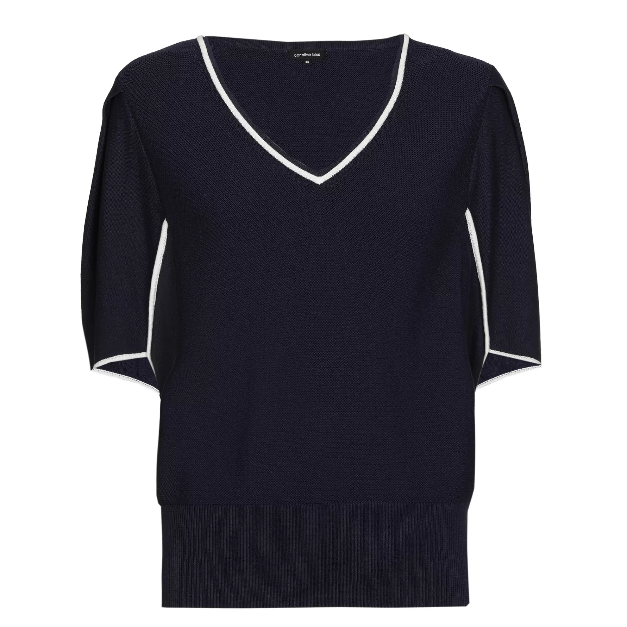 Caroline Biss Pulls*1247-21 / Fijn Gebreide Pull Met Mouweffect