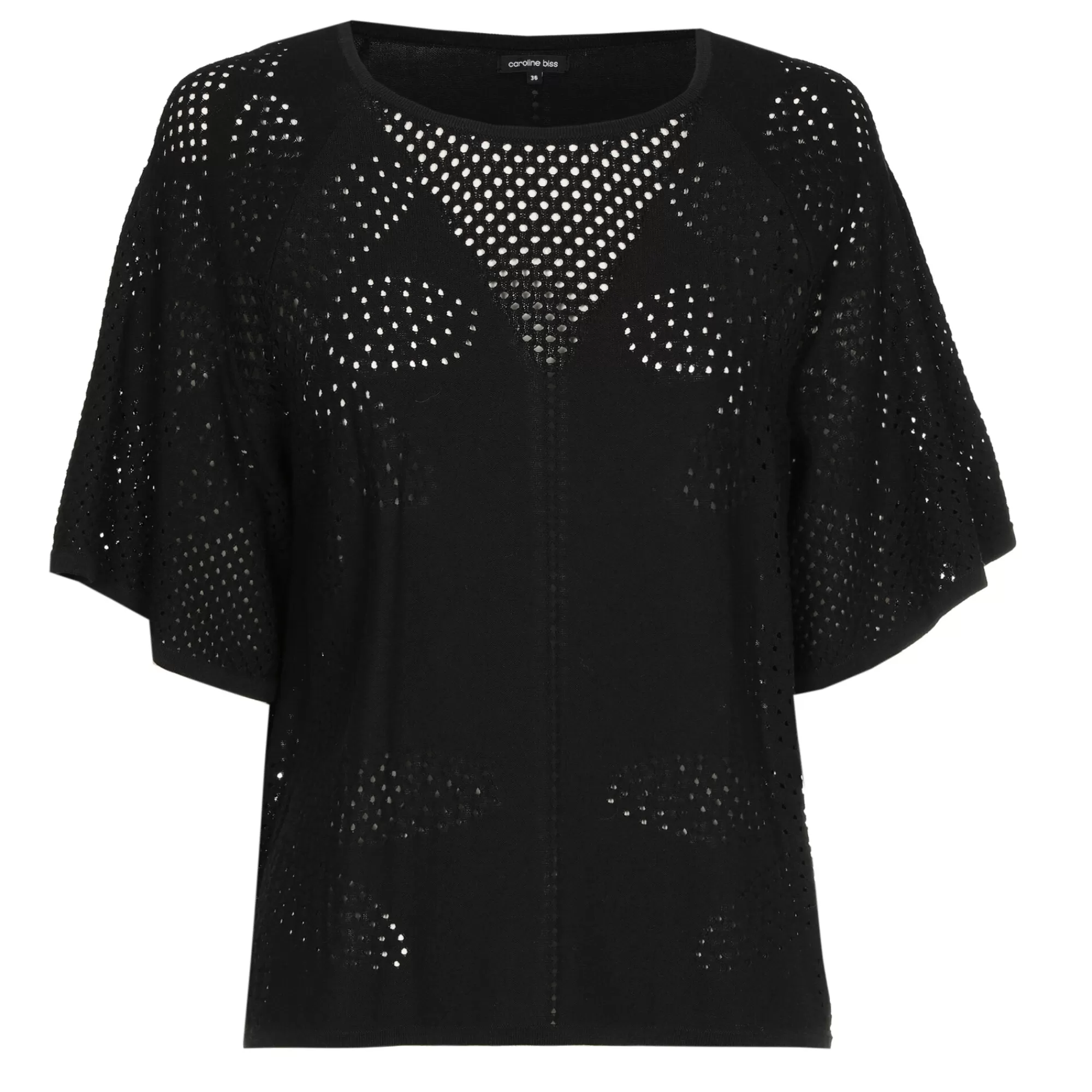Caroline Biss Pulls*1249-10 / Fijn Gebreide Pull Met Bloemeffect