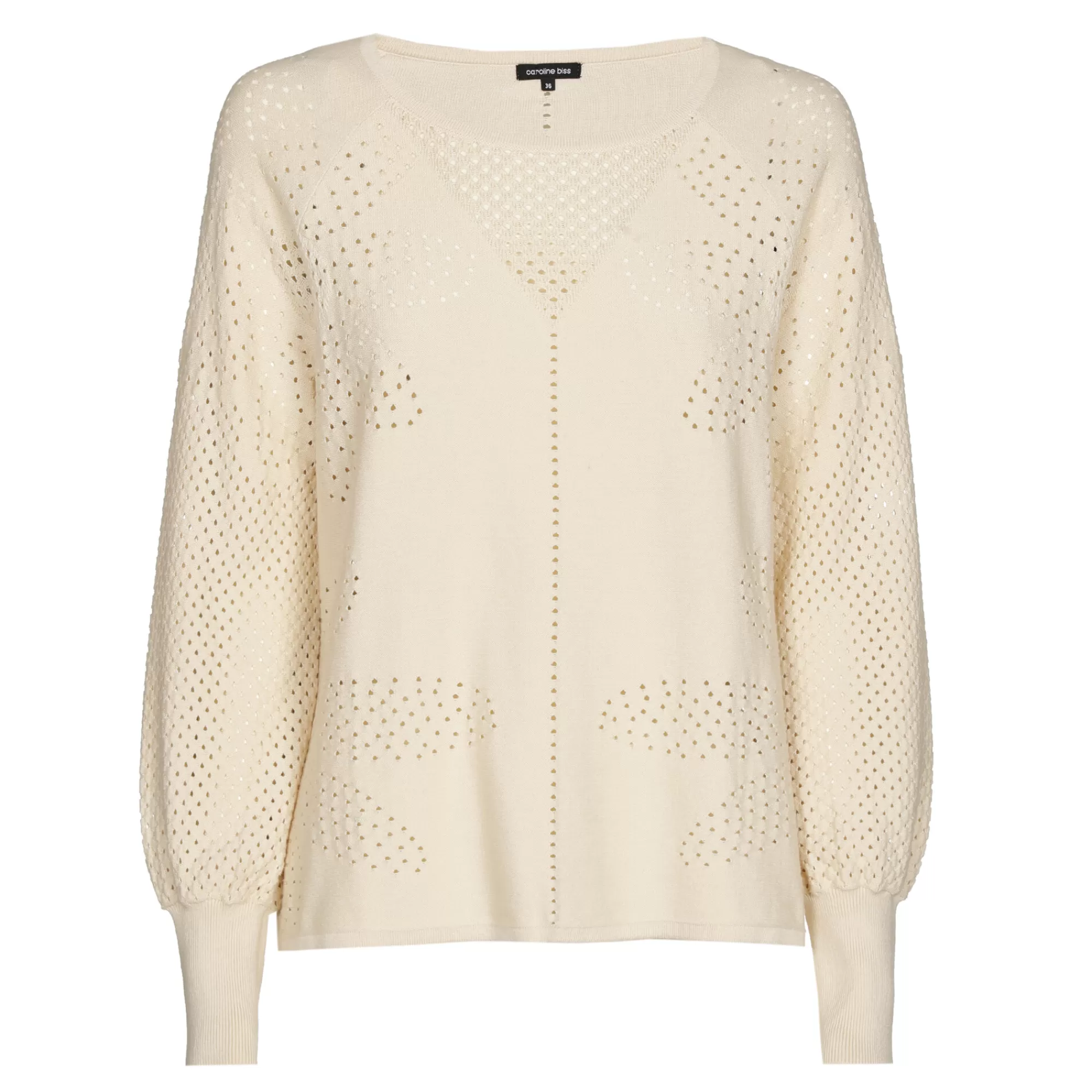 Caroline Biss Pulls*1250-34 / Fijn Gebreide Pull Met Bloemeffect