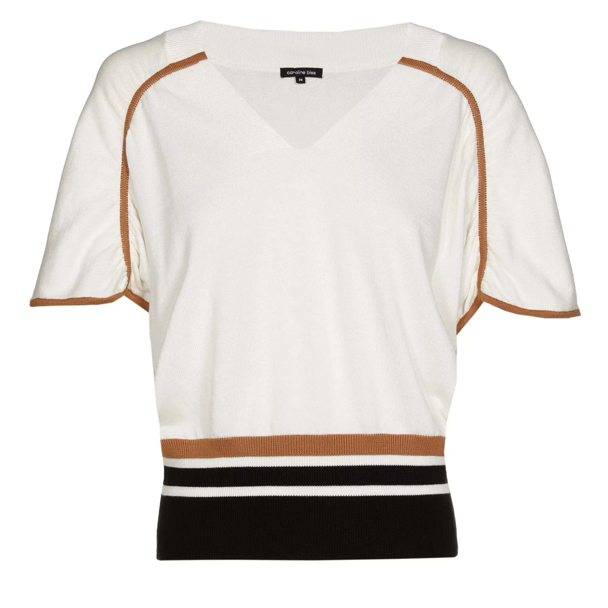 Caroline Biss Pulls*1251-39 / Fijn Gebreide Pull Met Mouweffect