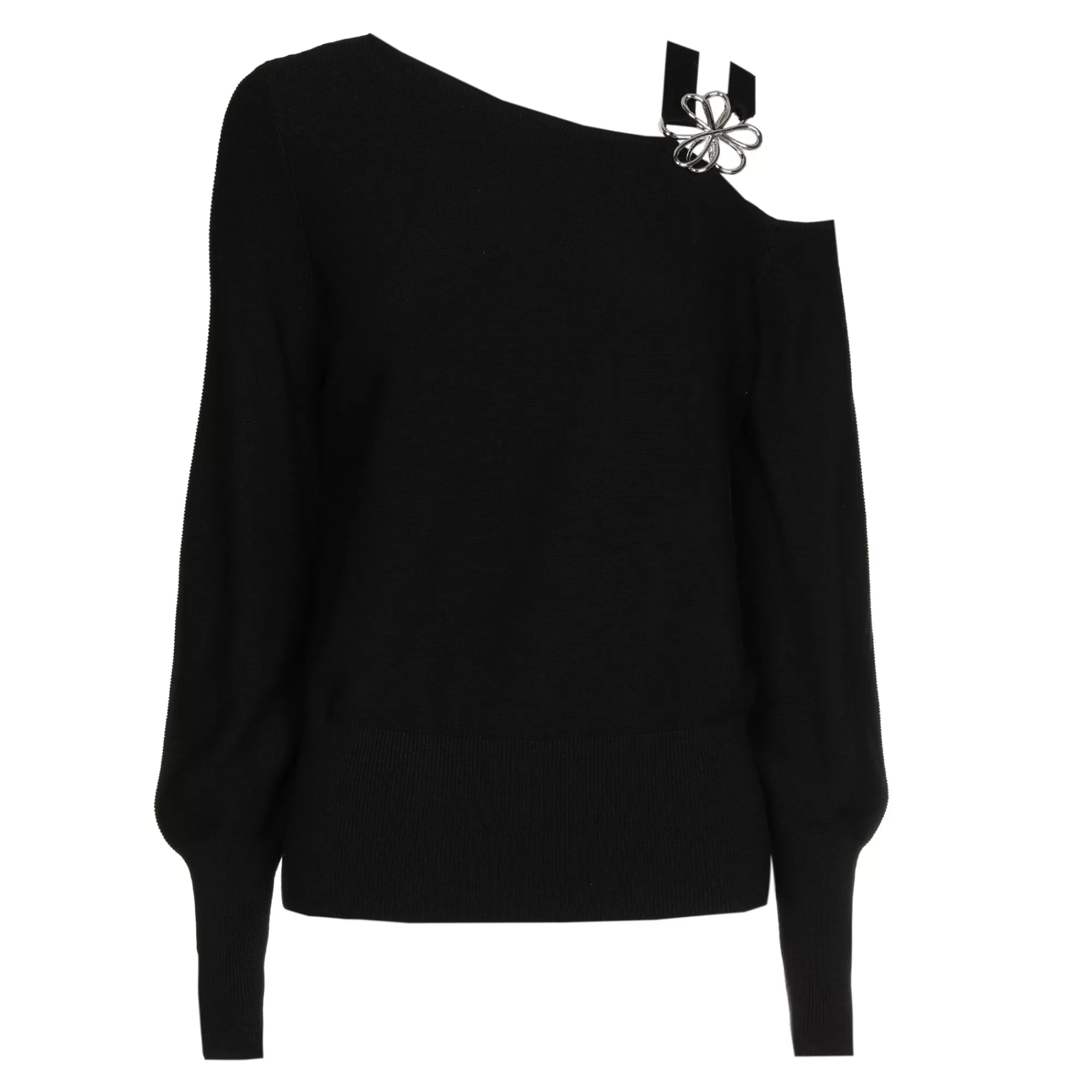 Caroline Biss Pulls*1257-10 / Elegante Fijn Gebreide Pull Met Schoudereffect