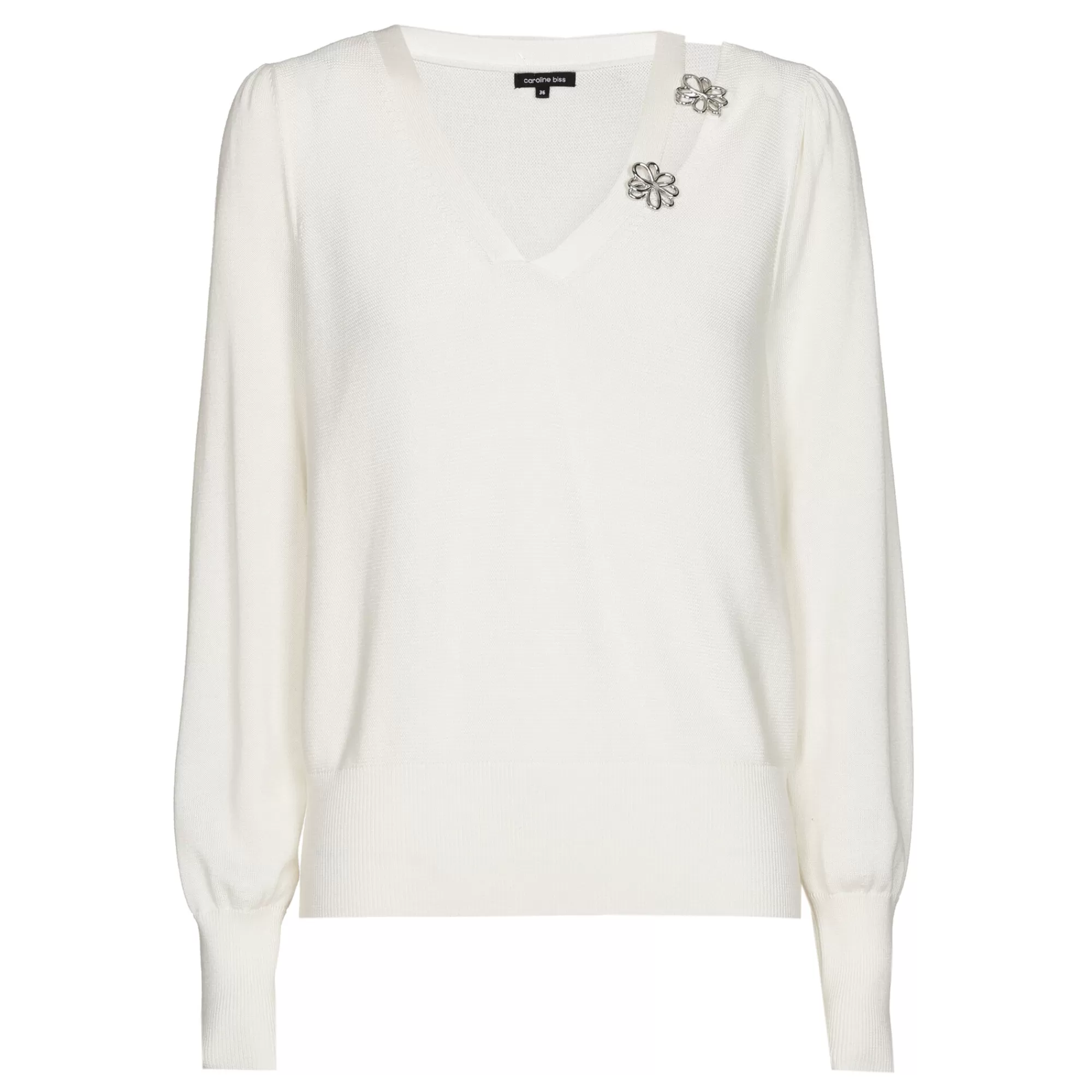 Caroline Biss Pulls*1259-91 / Fijn Gebreide Elegante Pull 2 Styles
