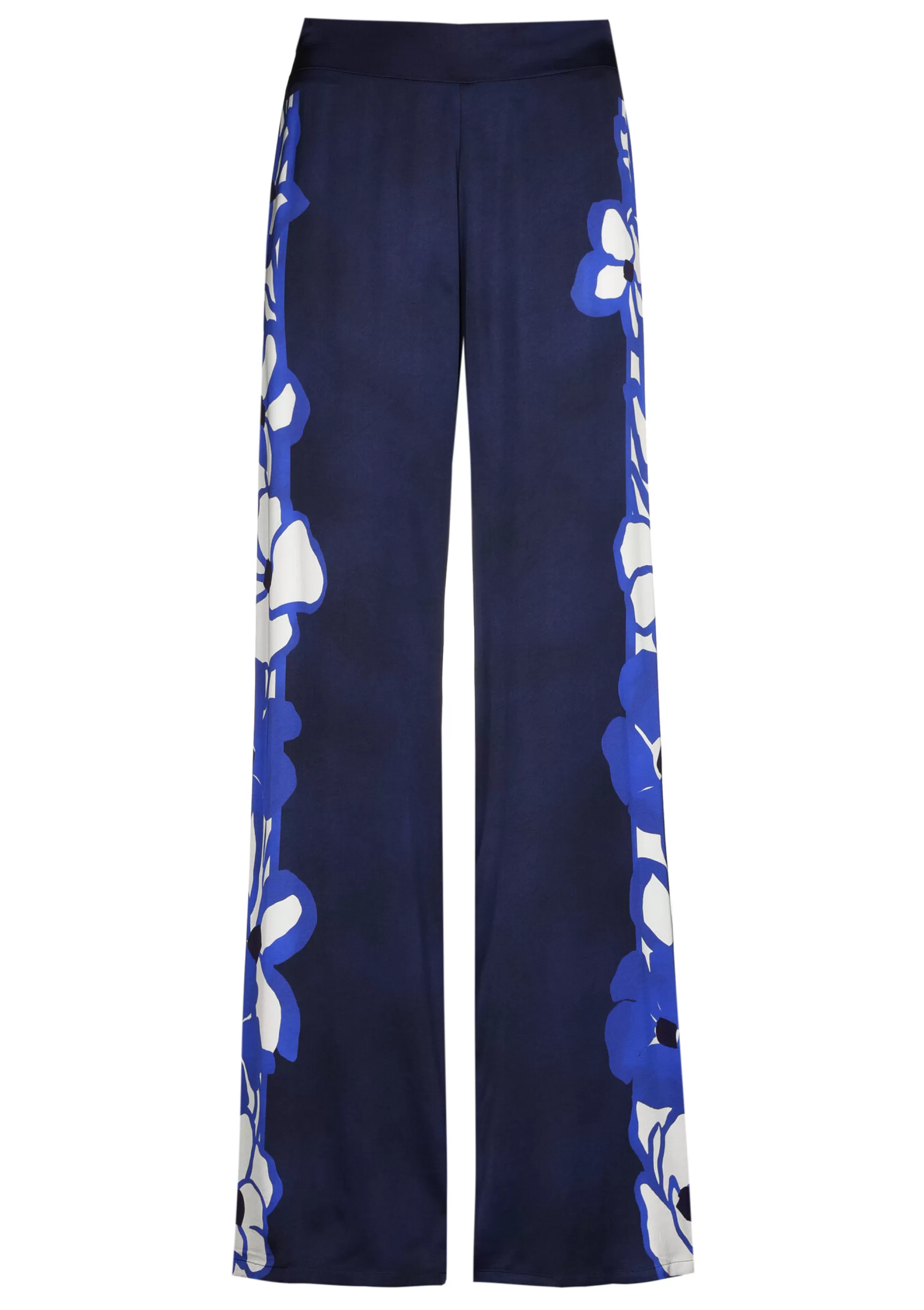 Caroline Biss Broeken*1552-29 / Soepelvallende Shiny Broek, Recht Been, Normal Waist