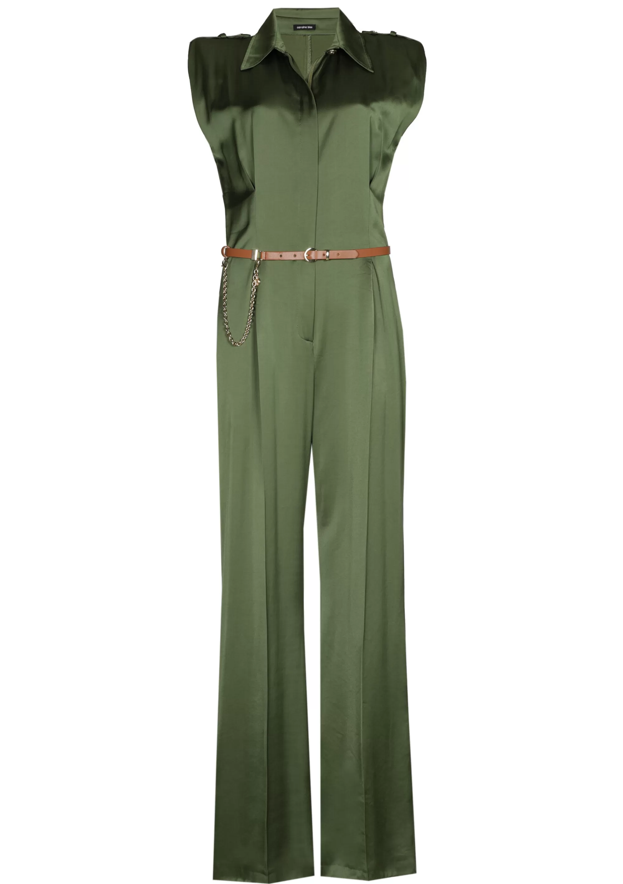 Caroline Biss Broeken*1564-61 / Geklede Shiny Jumpsuit, Recht Been