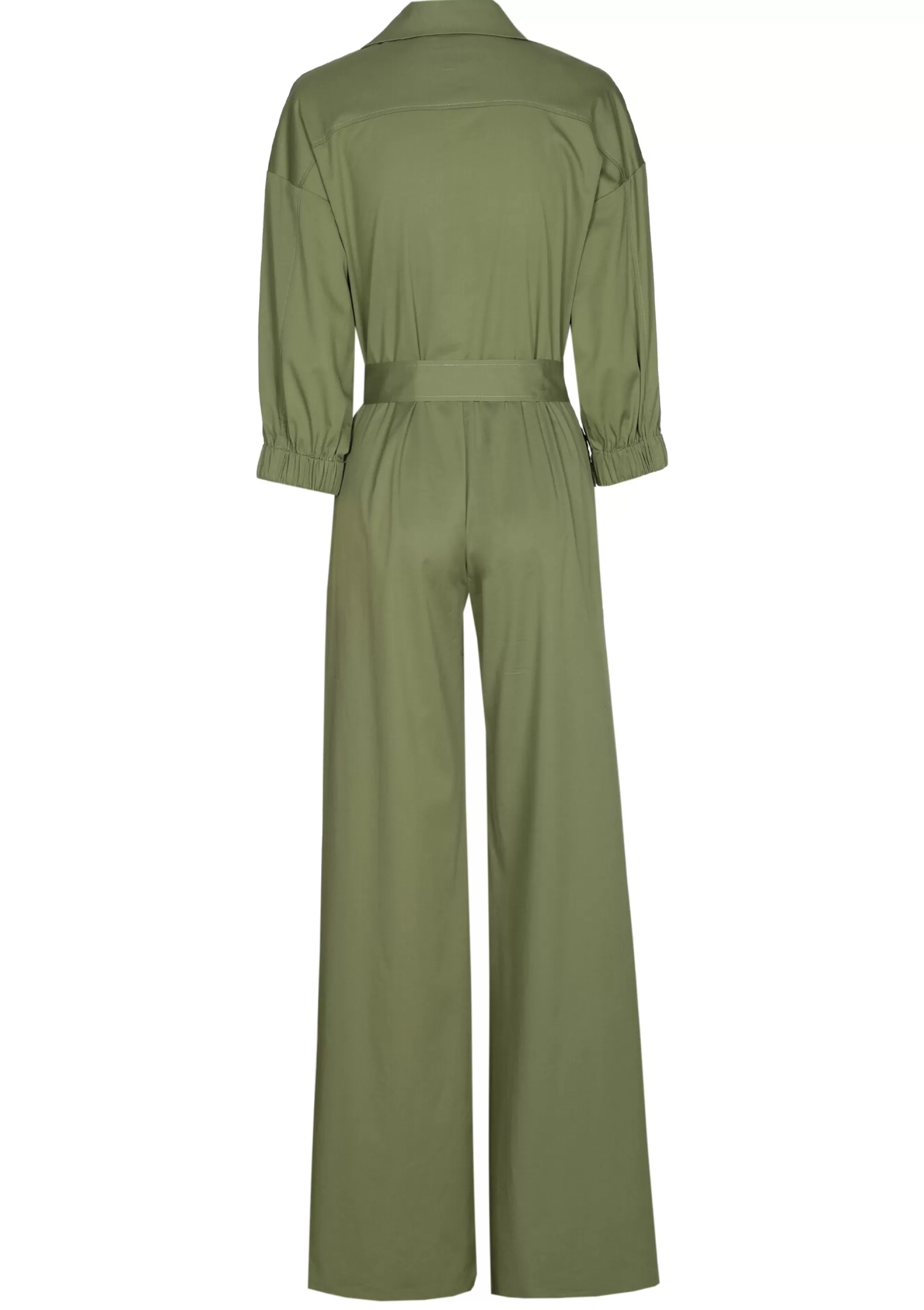 Caroline Biss Broeken*1568-60 / Comfortabele Jumpsuit In Katoen, Wijd Been