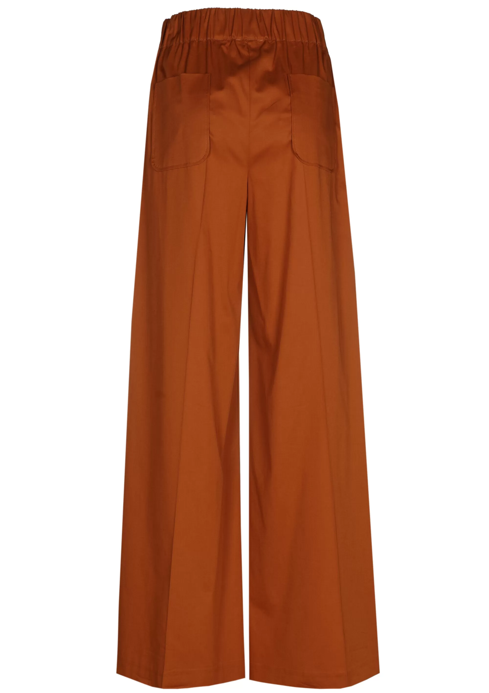 Caroline Biss Broeken*1569-35 / Comfortabele Wijde Broek In Katoen, Normal Waist
