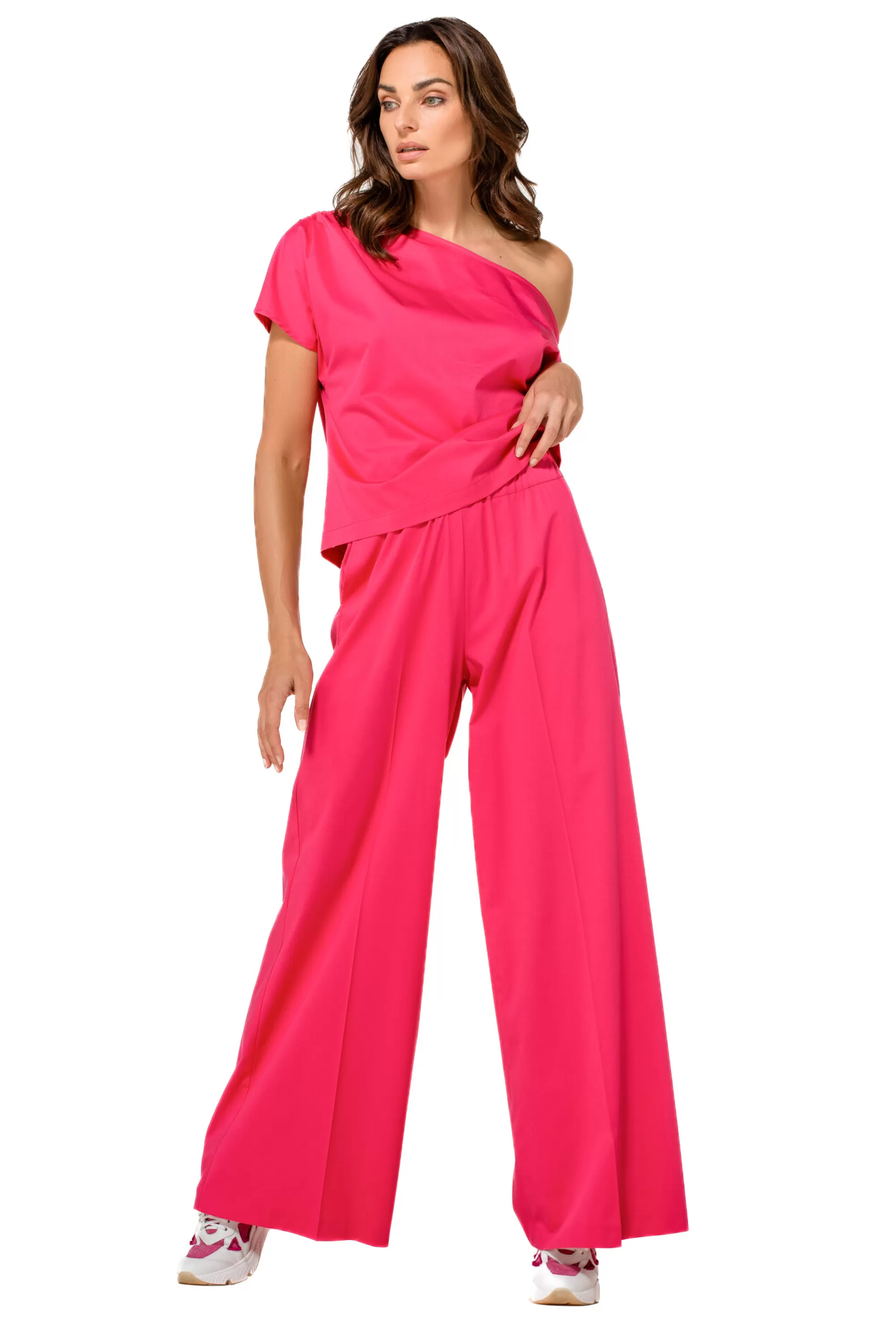 Caroline Biss Broeken*1569-74 / Comfortabele Wijde Broek In Katoen, Normal Waist