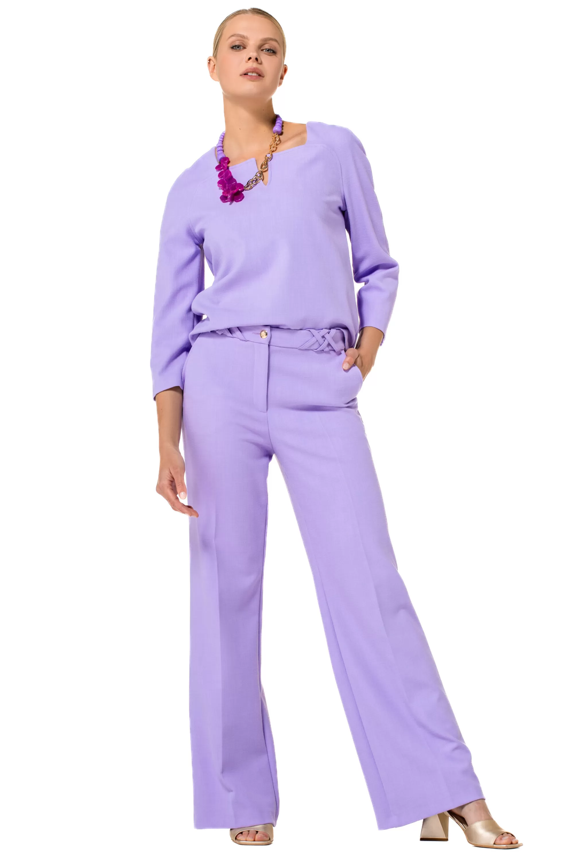 Caroline Biss Broeken*1581-46 / Comfortabele Geklede Broek, Recht Been, Normal Waist