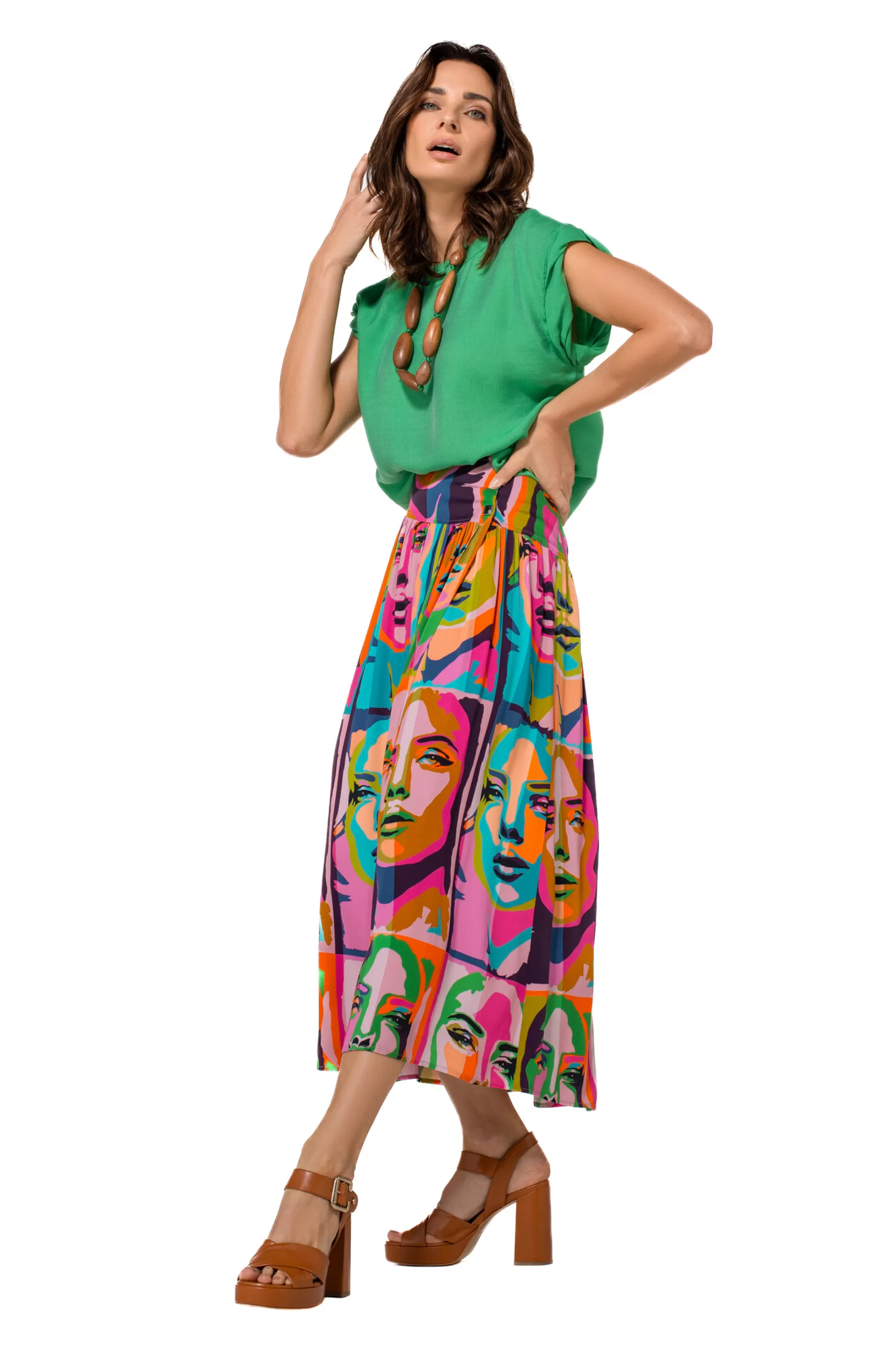 Caroline Biss Tops*1627-63 / Rechtvallende Top Met Mouweffect