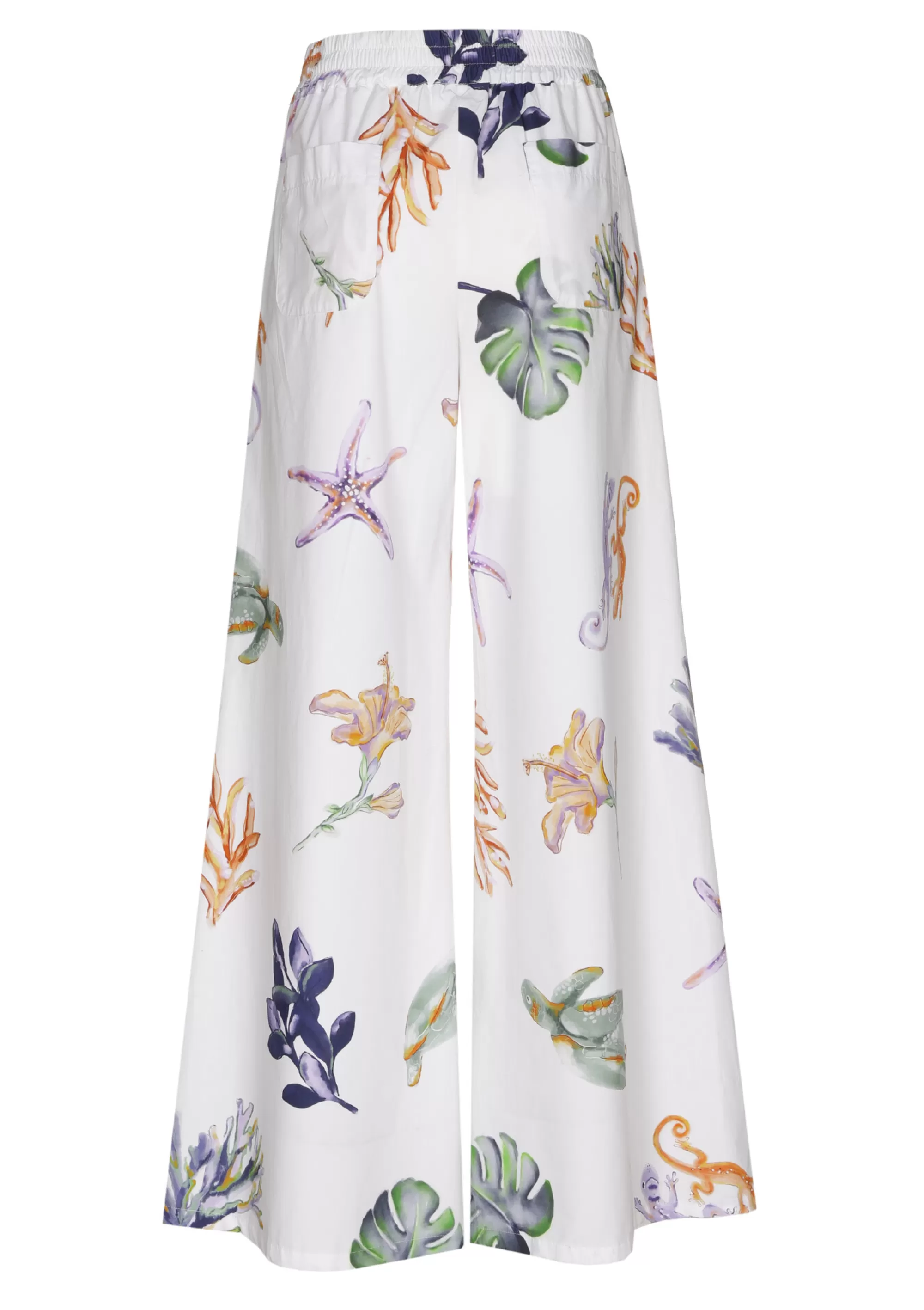 Caroline Biss Broeken*3581-69 / Comfortabele Wijde Katoenen Broek, Normal Waist