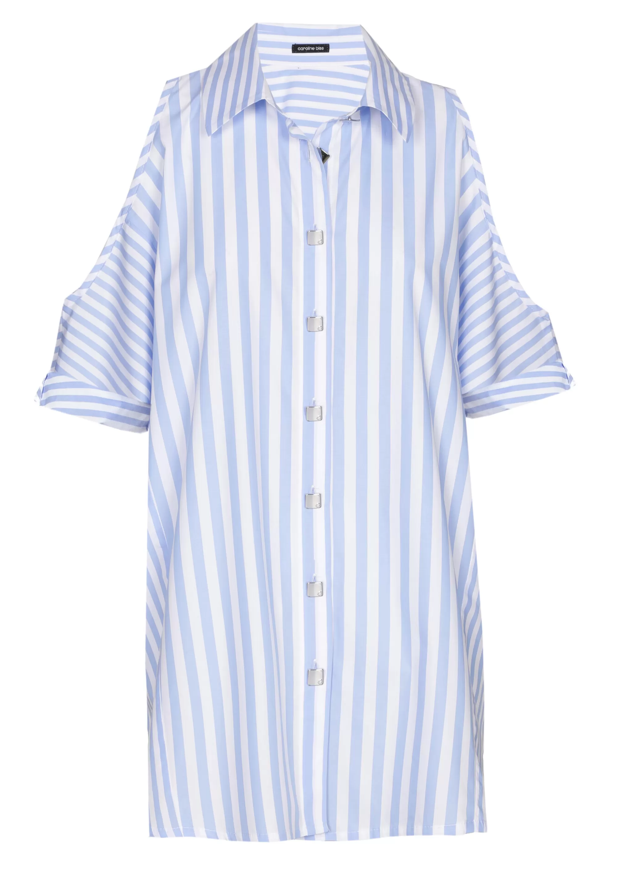 Caroline Biss Tops*3678-24 / Lange Chemise Met Schoudereffect
